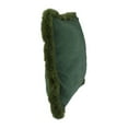 thumbnail image 3 of Northlight 18" Dark Green Suede Square Throw Pillow with Fringe Edges, 3 of 5