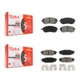 thumbnail image 1 of SIM Front Rear Semi-Metallic Brake Pads Kit for Car Subaru Outback Forester Impreza Legacy WRX KSM-100424, 1 of 8