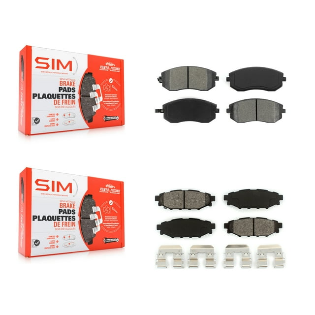 SIM Front Rear Semi-Metallic Brake Pads Kit for Car Subaru Outback Forester Impreza Legacy WRX KSM-100424