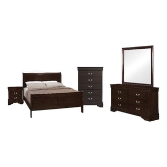 Ashley Bittersweet 6 Piece Wood Queen Panel Bedroom Set in Light Brown -  Walmart.com