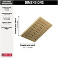 thumbnail image 2 of Delta 52159 Universal Showering 11-3/4" Square 1.75 GPM Single Function Rain Shower Head -, 2 of 7