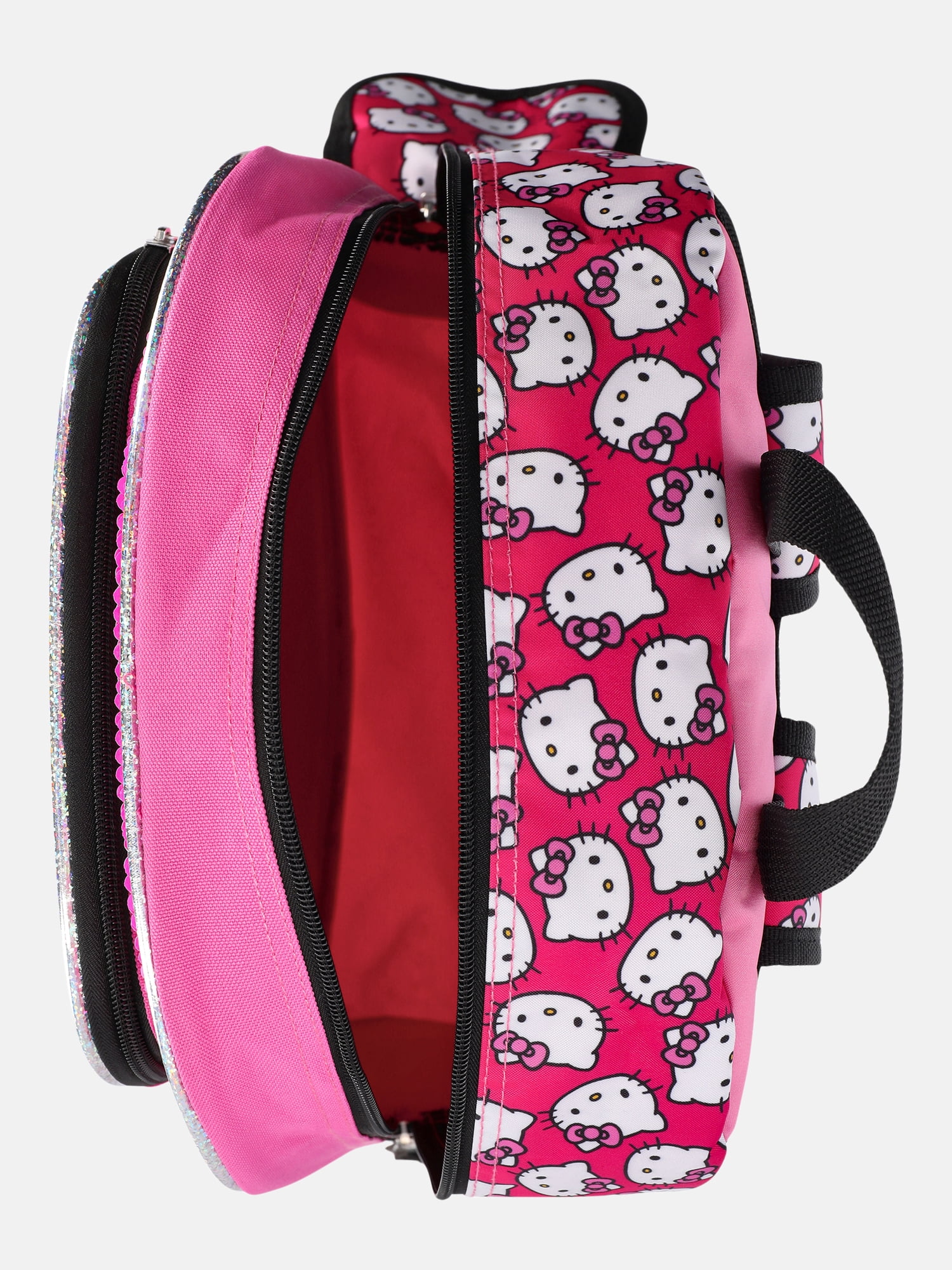 Sanrio Hello Kitty "Hello to Happy" Girls' 17" Sequin Rainbow Backpack, Pink