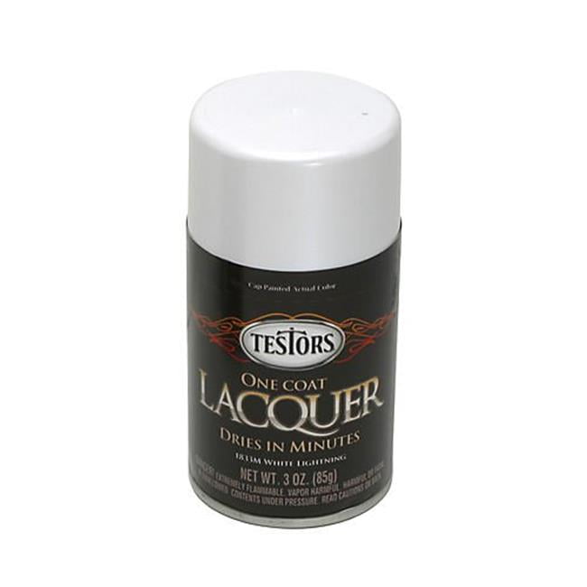 Testors TLACQUER1833 3 oz Aerosol Lacquer Paint White Lightning
