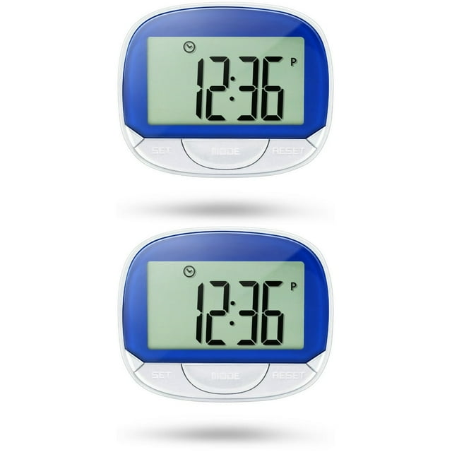 LEEYNEER 2 Sets Digital Watch Pedometer Pedometers for Walking Portable Daily Step Fitness