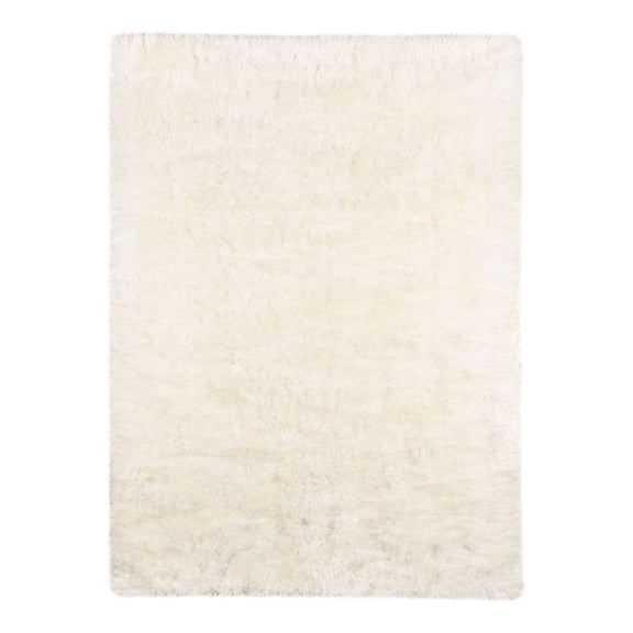 AMER Cream Shag Area Rug 8'x11'