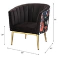 thumbnail image 6 of ACME Colla Sloped Arm Tufted Accent Chair in Black and Gold, 6 of 6