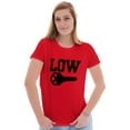thumbnail image 4 of Low Key Nerd Sarcastic Pun Funny Geek Womens Slim Fit Graphic Tee Brisco Brands X, 4 of 5