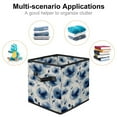 thumbnail image 2 of RATGDN Collapsible Fabric Cube Storage Bin with Double Handles for Living Room Bedroom Office Black - Ink Blue Flower, 2 of 6