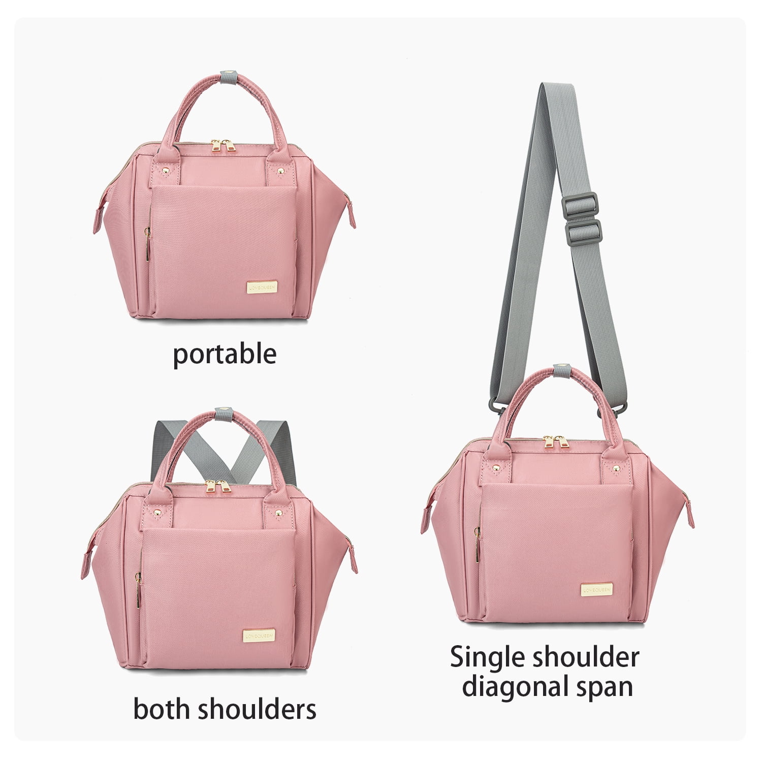 Baby Diaper Bag Nappy Backpack Waterproof Multi-Function Convertible Mini Smart Diaper Bag Backpack for Outdoor