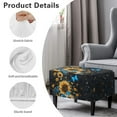 thumbnail image 6 of Xoenoiee Sunflower Butterfly Print Ottoman Cover, Washable Rectangle Slipcover Soft Fabric Storage Ottoman Cover Stretchable Footstool Slipcover Foot Stool Cover with Elastic Bottom, L, 6 of 7