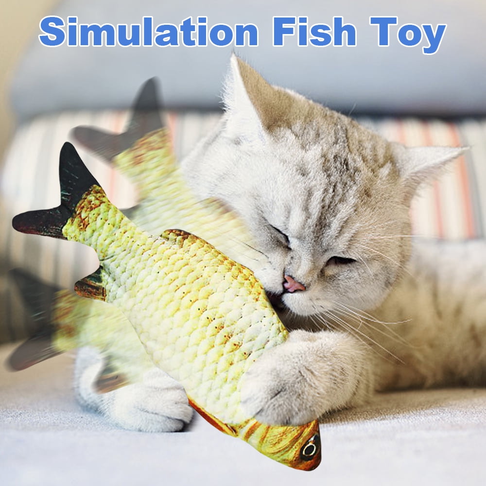 kicking fish cat toy