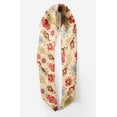 thumbnail image 2 of Bimba Beige Damask Ikat Pure Silk Printed Head Bandanas Summer Neck Wrap Scarf 40 x 80 Inches, 2 of 6