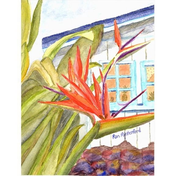 28 x 40 In. Flower - Bird Of Paradise Flag Canvas, House Size