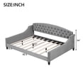 thumbnail image 6 of Noble House Sabrina Luxury Full Daybed, Velvet Upholstered Tufted Sofa Bed, Plywood Frame with Piped Edges, Gray, 6 of 8