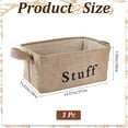 thumbnail image 2 of 1 pc Snack Storage Bin Snack Basket Organizer Burlap Large Snack Storage Containers for Pantry Countertop Kitchen Office Chips Pretzels Popcorn Candy Organization 14.6 x 11 x 7.1 Inch, 2 of 6