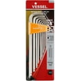 thumbnail image 2 of Vessel Tools Ball Point Hex L-Key Wrench (Long Type) (Inch) 9PC. Set No.8309BP-LINU, 2 of 3