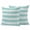 Aqua, variant on Blue Striped Outdoor Pillow Covers 24x24 Set of 2, Waterproof Patio Throw Pillowcase Protectors, Rustic Farmhouse Stripes Square Decorative Pillow Shams Cushion Covers for Seat Bed Couch Sofa
