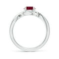 thumbnail image 2 of ANGARA Natural Solitaire Round 1 ct Ruby Infinity Promise Ring in 14K White Gold for Women (Size-6mm) | July Birthstone, Birthday, Anniversary, Jewelry Gift for Women | Natural Ruby Ring, 2 of 9