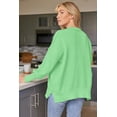 thumbnail image 2 of ORUYROP Women's Crewneck Batwing Long Sleeve Sweater 2023 Fall Oversized Ribbed Knit Side Slit Pullover Top, 2 of 7