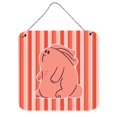 thumbnail image 1 of Carolines Treasures BB7080DS66 Rabbit on Pink Stripes Wall or Door Hanging Prints, 1 of 1