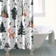 thumbnail image 4 of Multicolor Christmas Forest Pattern Shower Curtain 72"x72" ,Bathroom Decorative Shower Curtains Set with 12 Hooks,Modern Waterproof Washable Shower Curtain, 4 of 6