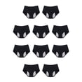 thumbnail image 3 of Minnieouse Calzoncillos de diseño Simple para mujer, ropa interior reutilizable lavable para niñas, bragas Chinlon transpirables, ropa interior Negro SG 10Conjunto, 3 of 6