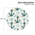 thumbnail image 3 of Fuzoiu Anchors And Shells Print Leather Coasters Set,Drink Coasters Set of 6,for Tabletop Protection, Durable PVC Coasters,Home Décor and Housewarming Gift,Octagon, 3 of 7