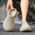 thumbnail image 2 of Rokment Womens Mens Closed Toe Mule Slides EVA Slip on Clogs Comfort Arch Support Walking Sandals Non-Slip Quick Dry Waterproof Outdoor Beach Pool Casual Nursing Garden Shoes Khaki Size 9.5, 2 of 6