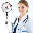 thumbnail image 2 of Nurse Badge Buckle Love Stethoscope Easy-To-Pull Buckle Retractable Badge Easy-To-Pull Certificate Buckle, 2 of 9