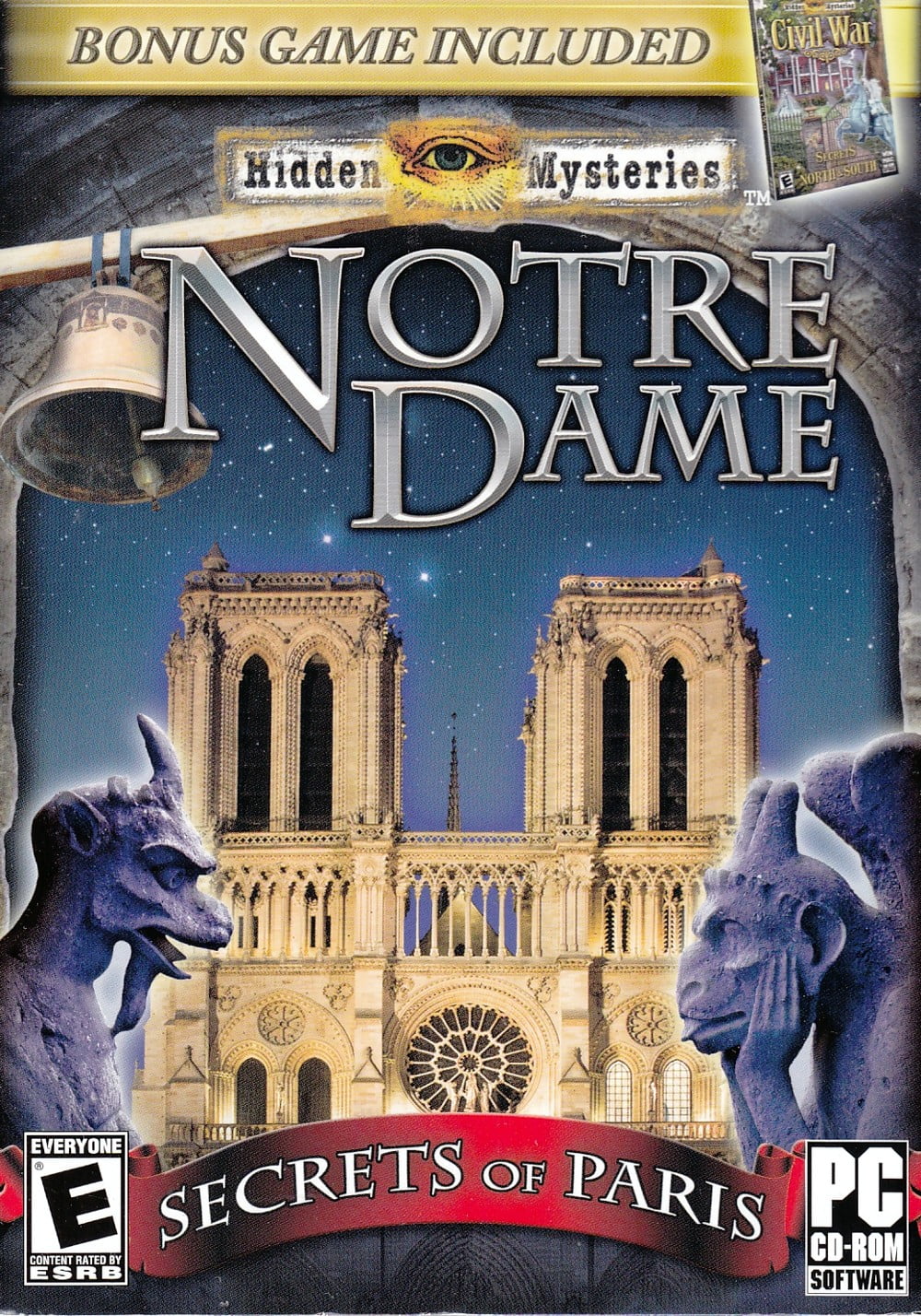 Hidden Mysteries Notre Dame Secrets of Paris PC CDRom Hidden Object Puzzle Game Includes Bonus