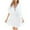 White, variant on qolati Swimsuit Coverup for Women 2025 Lace Trims V Neck Short Sleeve Bikini Beach Cover Ups Side Split Dress Bathing Suit Cover Up