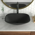 thumbnail image 5 of 18-1/2 Inch Rectangle Matte Black Glass Bathroom Vessel Sink Modern Bathroom Basin with Faucet, Drain Accessories, 5 of 11