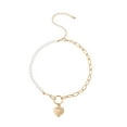 thumbnail image 4 of PVCS Creative Geometric Necklace Female Pearl Temperament Peach Heart Necklace, 4 of 4