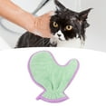 thumbnail image 2 of Guante de toalla de limpieza para mascotas, fibra superabsorbente, reutilizable, para baño de gatos y perros, herramientas para el cuidado de mascotas, color verde, 2 of 12