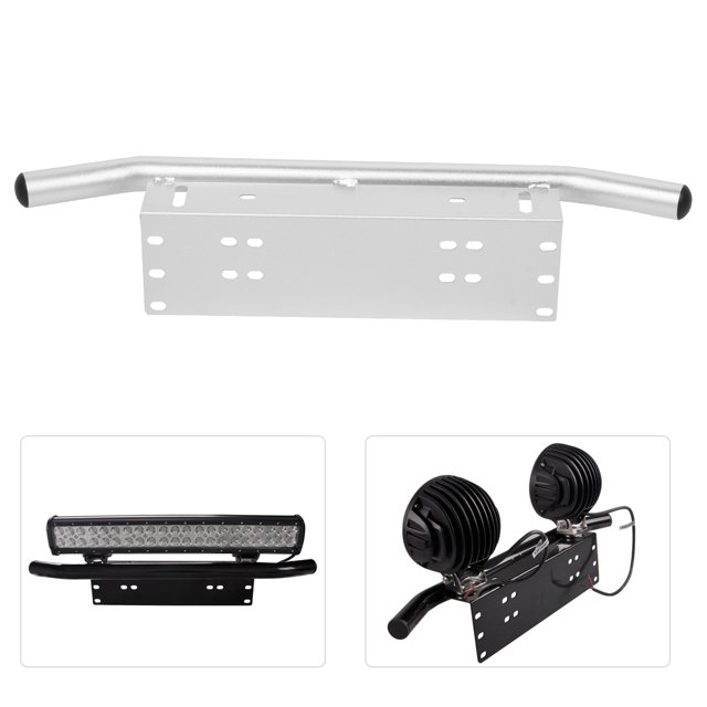 Accesorio para automóvil, soporte universal para parachoques delantero de aleación de aluminio, soporte para matrícula, rendimiento comprobado