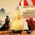 thumbnail image 2 of Wmkox8yii Natural Gourd Water Bottle Portable Bottle,Gourd Shaped Kettle with Lid Flask Gourd Bottle for Outdoor,Camping,Boating,Travel,Birthday,Home Decor, 2 of 6