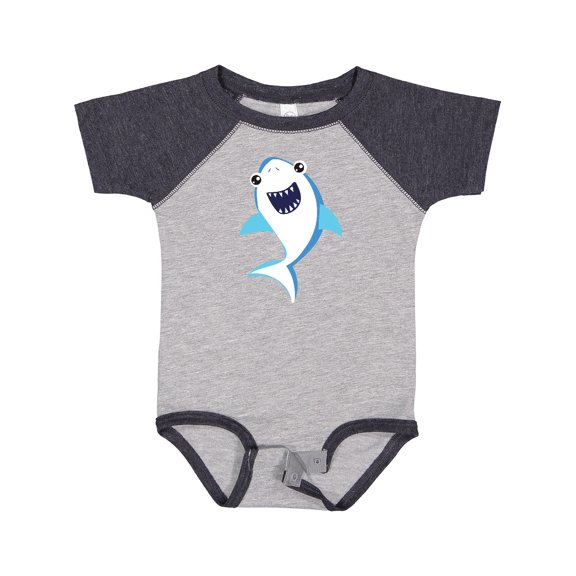 Inktastic Cute Shark, Little Shark, Blue Shark Boys or Girls Baby Bodysuit