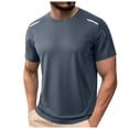 thumbnail image 4 of Quick Dry Athletic T Shirt for Men Short Sleeve Crew Neck Under Shirts Workout Top Breathable Casual Sport Tee Plus Size, 4 of 5