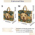 thumbnail image 2 of FORMRS Womens Corduroy Tote Bag Crossbody Shoulder Handbag with Pocket, Flowers and Dog, 2 of 7