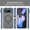 thumbnail image 2 of for Google Pixel 9a Case Magnetic Phone Case Compatible with MagSafe, Soft TPU Bumper Hard Translucent Matte Back Slim Fit Shockproof Protective Case Cover for Men Women Girls - Blue, 2 of 8