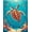 Teal Blue Orange, Pattern 10, variant on ODIKA 8'x10' Washable Area Rug Non-Slip Chair-Friendly Mat Sea Turtle Ocean Underwater Tropical Coral Reef Animal Scene for Dining Room, Large Office, Lounge