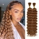 thumbnail image 2 of Puntoco Cabello humano ondulado para trenzar, 160 g, 18 pulgadas, color marrón, 2 of 2