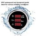 thumbnail image 6 of NFTIGB 52mm Digital Tachometer Oil Pressure Water Temp Gauge 3 in 1 LED Display for Boat Yacht RV Truck Motorcycle Black Dial Silver Bezel 810-00324, 6 of 9