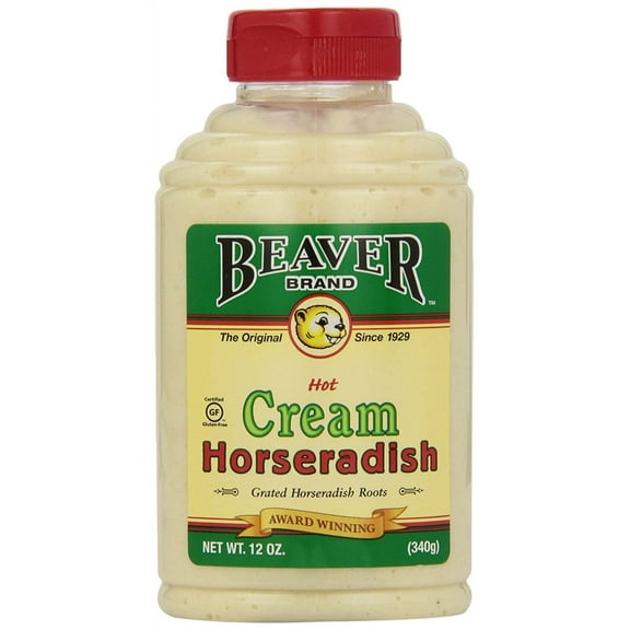 Beaver Brand Cream Style Horseradish, 12-Ounce Squeezable Bottles (Pack of 6)