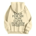 thumbnail image 2 of SIYUDAN Hoodies Sweatshirt For Women Jesus Loves You Hooded Sweatshirts Graphic Letter Print Sweatshirt Oversized Women Pullover Fall Outfits Women Womens Trendy Clothes, 2 of 4