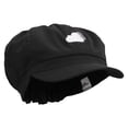 thumbnail image 5 of White Cloud Icon Embroidered Cotton Elastic Big Size Newsboy Cap - Black 2XL-3XL, 5 of 5
