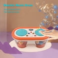 thumbnail image 4 of Colorful Musical Drum with Ocean Projection and Lights - Interactive Percussion Instrument for Kids, Perfect Birthday Gift (Batteries Not Included - 3*AAA) - 855-161C White, 4 of 6