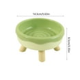 thumbnail image 3 of Pet Bowl, Czzoypi Elevated Donut Shaped Cat Dish, Non-Tip Four Legged Design Large Diameter Water Food Bowl for Neck Protection, Green, 3 of 6