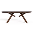 thumbnail image 4 of Furniture of America Pradan 7-Piece Solid Wood Dining Table Set in Rich Walnut, 4 of 17