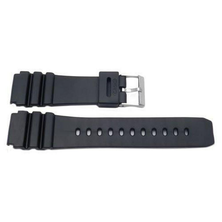 gravid seksuel jord Casio Style 22mm Black Silicone Watch Band - Walmart.com